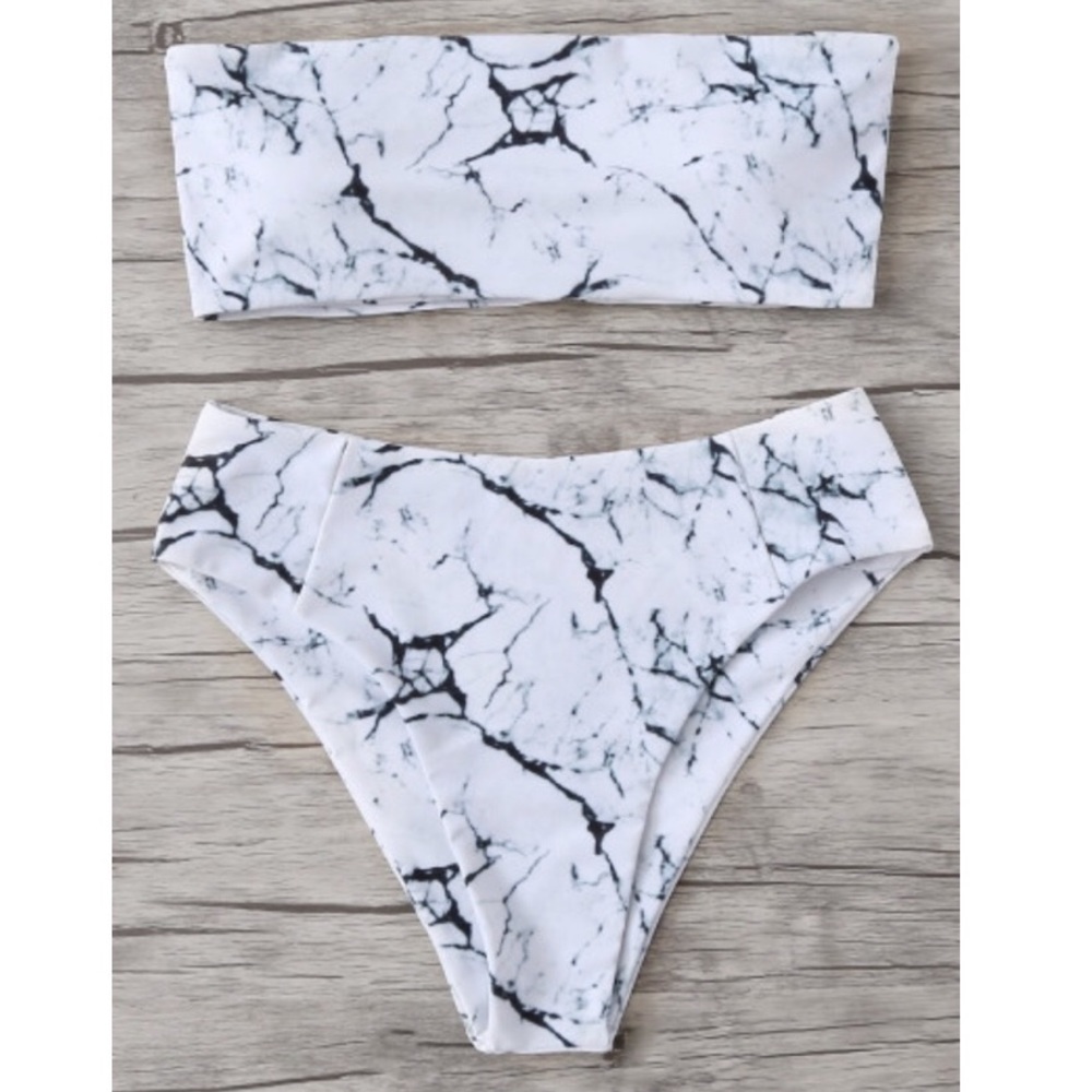 Marble Bandeau Bikini
